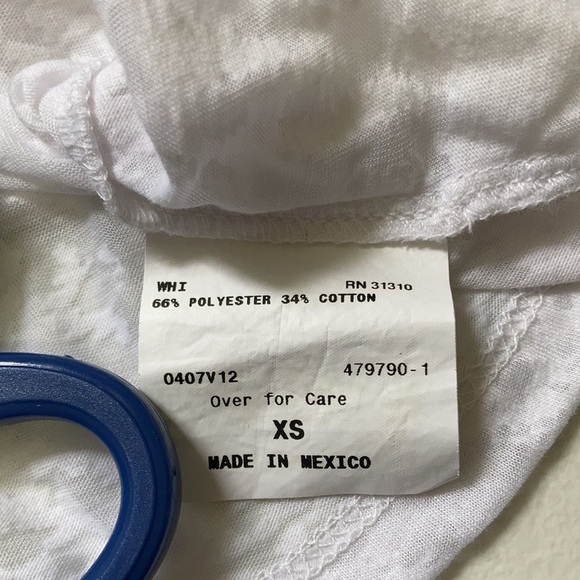 AB Studio Women’s Ruffled Sheer White top Size XS - Picture 5 of 5